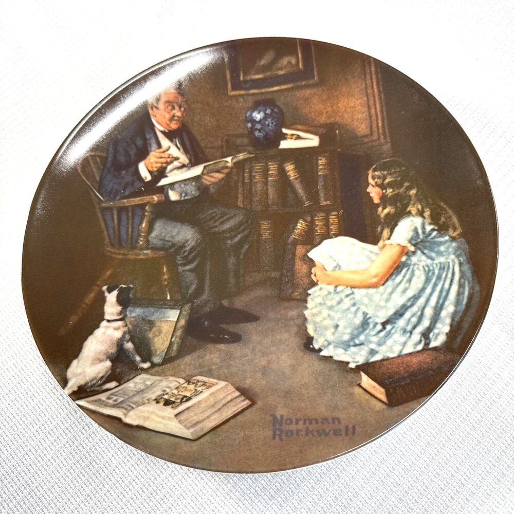 Norman Rockwell Collectors Plate “The Storyteller” 8th in Heritage Collection